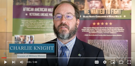 WATCH: Charles Knight, Curator of Military History at the NC Museum of History, Discusses New Traveling Exhibit “We Wanted to Fight” >> spr.ly/6019KXWGl <a href="/NCmuseumhistory/">NC Museum of History</a>