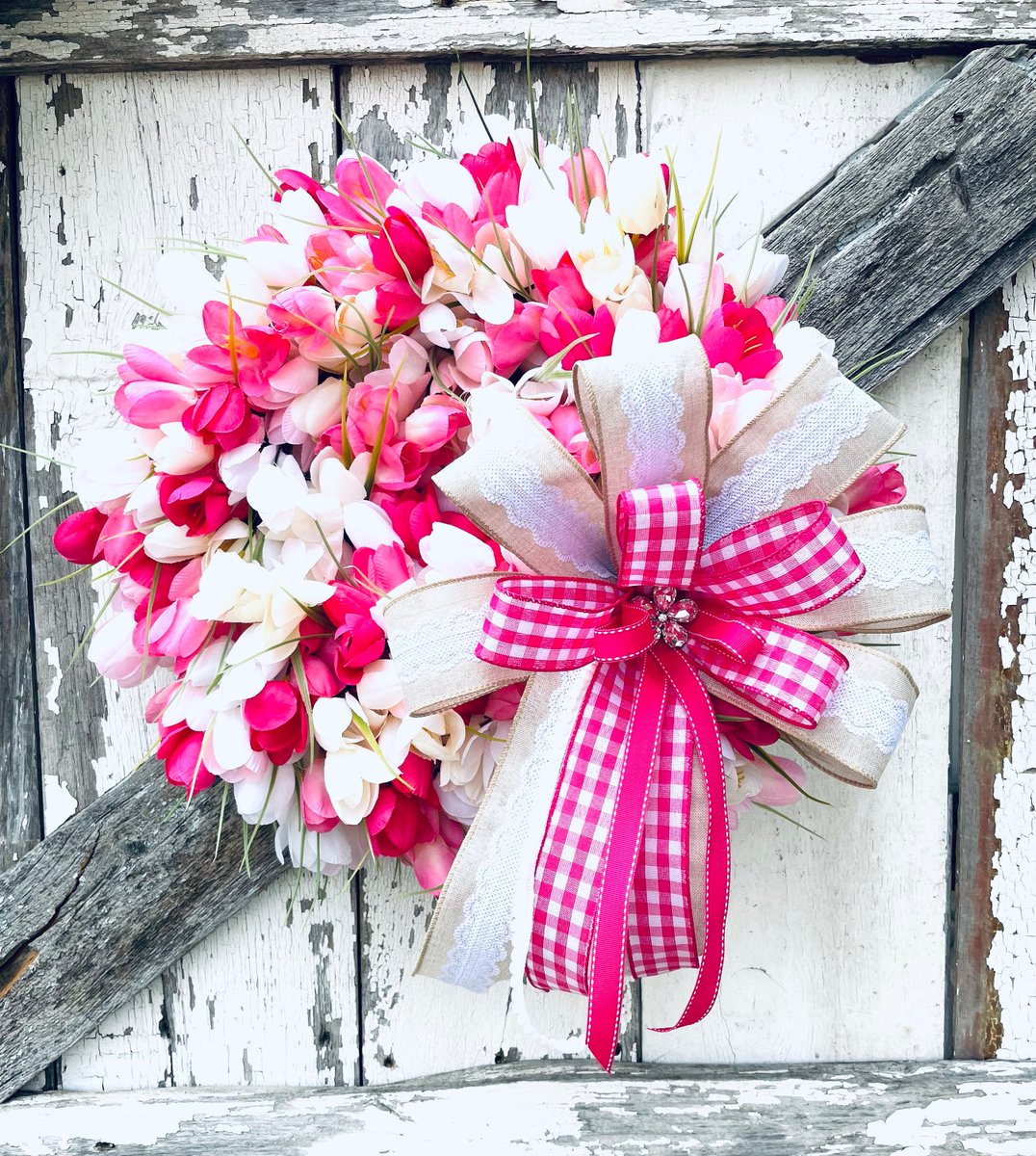 Excited to share the latest addition to my #etsy shop: Spring Tulip Front Door Wreath, Tulip Heart Wreath. And, right now is 60% OFF! etsy.me/3pal0GO #housewarming #countryfarmhouse #spring #pink #mothersday #pinkwhitedecor #farmhousewreath #KMKcommunity