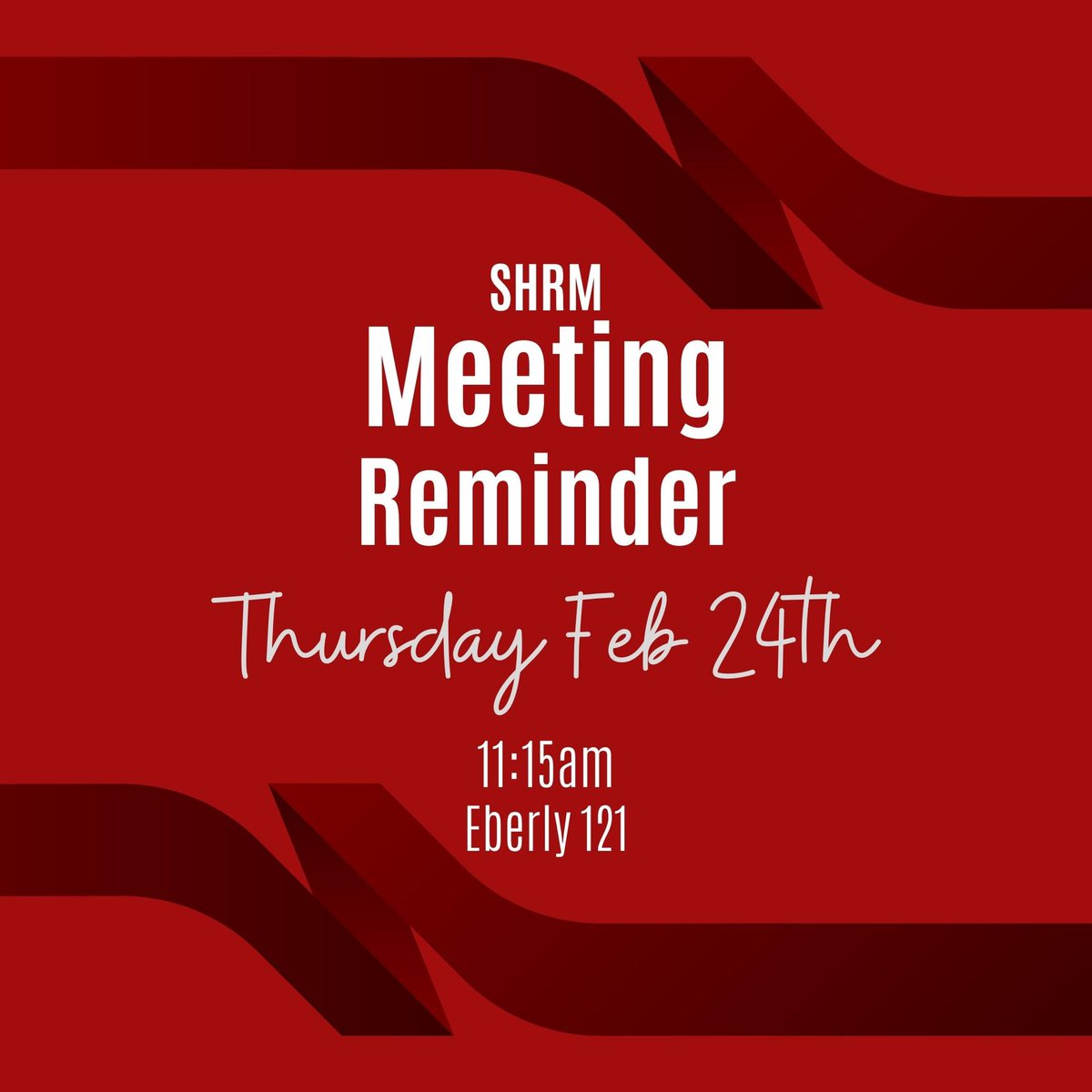 Meeting tomorrow! See you there
