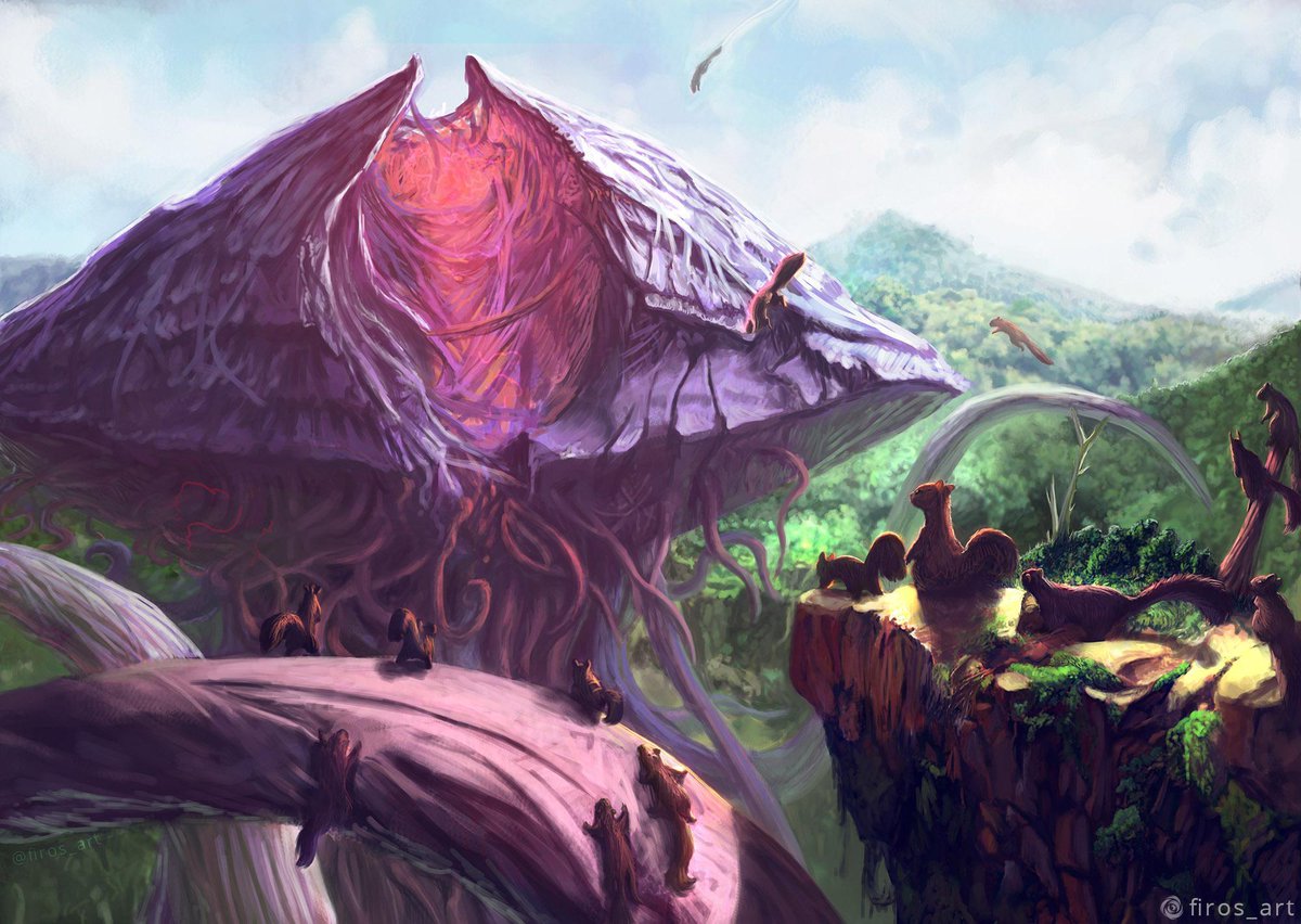 ligamagicbr's tweet photo. Vocês já devem ter ouvido dizer que apesar de poderosíssimo, um Emrakul ainda morre se for bloqueado por 15 esquilos 1/1.
Bom, eles precisam arranjar um jeito de voar, mas realmente matam o bichão!
Arte incrível dessa "fábula" por @firos_art
#mtgart #mtgcomic https://t.co/Rj077XiP3R