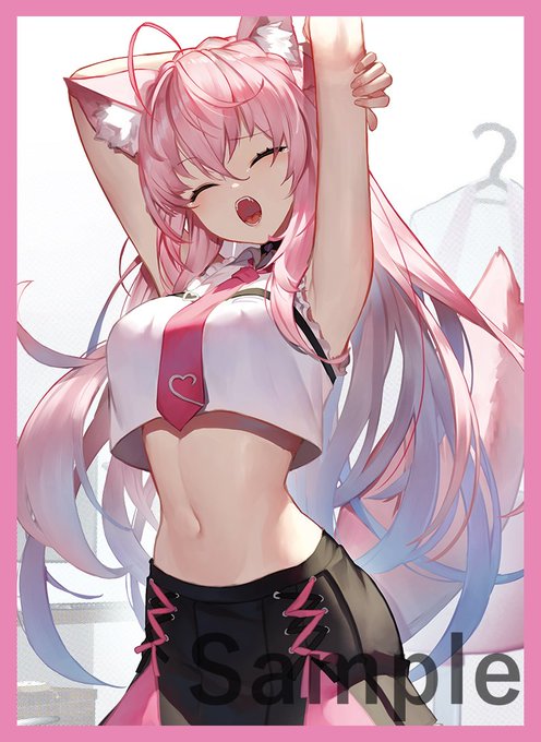 サンクリ新作情報
「こより」のスリーブとプレイマットになります。イラストはスコッティ様(@Sco_ttie)になります! 