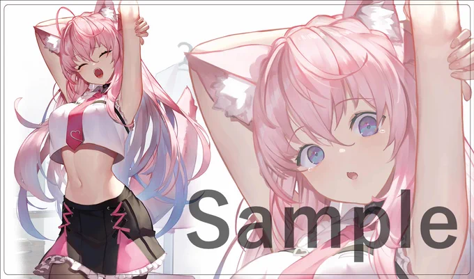 サンクリ新作情報
「こより」のスリーブとプレイマットになります。イラストはスコッティ様(@Sco_ttie)になります! 
