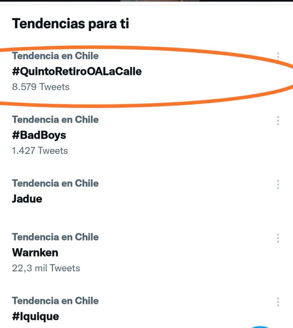 PamJiles's tweet photo. #QuintoRetiroOALaCalle es primera tendencia. 

#pamelajiles 
#FuerzaAbuelaConQuintoRetiro 
#FuerzaAbuelacon100xCiento https://t.co/dCSW8Naq6m