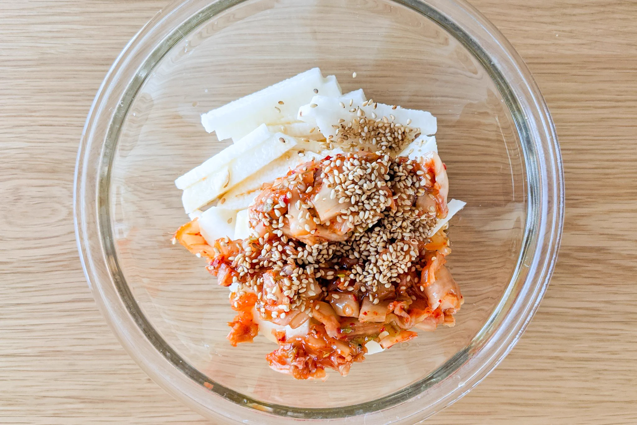 シャキシャキ食感の長芋とキムチの組み合わせでお箸が進みそう！作り方も簡単な「ナムル」レシピ！