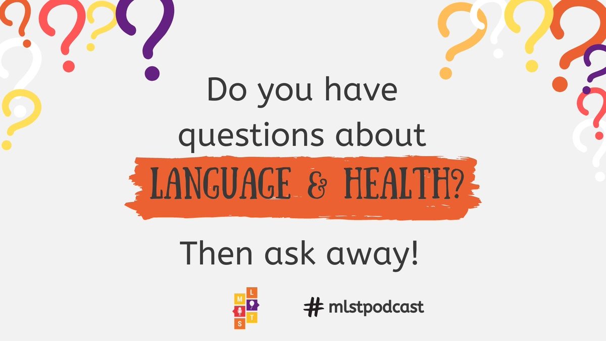 We are planning an episode on #language and (#cognitive) #health - do you have any questions or topics you would like us to cover? Let us know!

#askanexpert #mlstpodcast #sendquestions
