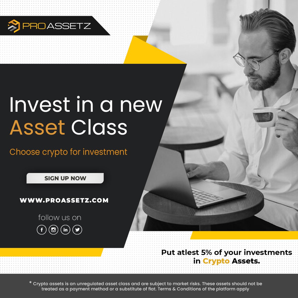 proassetz's tweet photo. In investing what is comfortable is rarely profitable. Get out of your comfort zone and invest in Crypto assets with Proassetz.
Signup here
https://t.co/5eAAbYfXvJ
#Crypto #investment #Proassetz https://t.co/NIp2Mahwx9