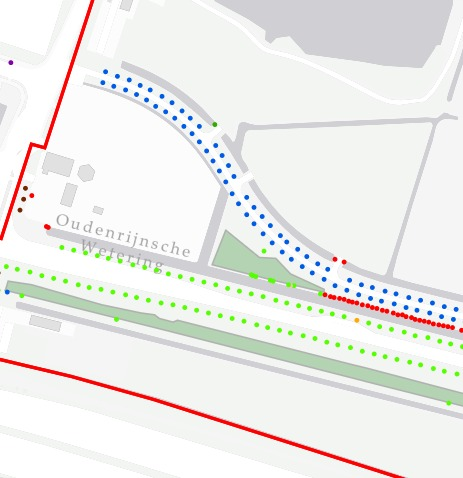 De roeibaan komt in dit plan op een onmogelijke plek onder de 12-baans snelweg, het al bestaande recreatiegebied Strijkviertel wordt volledig gesloopt. "Hier liggen nog oude structuren, zoals Oudenrijnsepad met de eiken aan weerszijden" aldus college bij SPvE Strijkviertel.
