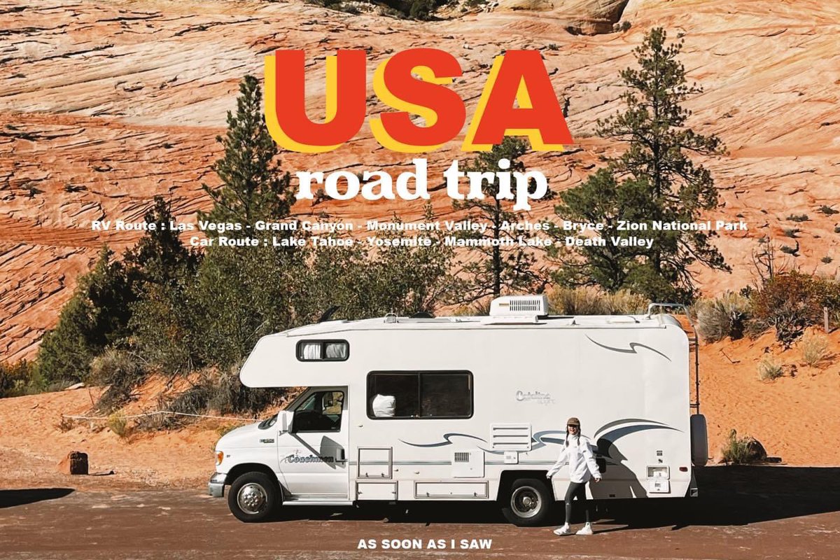 assoonasisaw's tweet photo. 🚌 USA West Coast Road Trip : ขับรถตะลุยอเมริกาฝั่งตะวันตก ผ่าน 4 รัฐ California - Nevada - Arizona - Utah 15 วันถ้วนแห่งการนั่งหลังคดหลังแข็งบนรถ ฝากด้วยนะค้า 💕
————————————
ตามไปอ่านบันทึกการเดินทางเต็มๆ ได้ที่
📌 https://t.co/pL9yhpteM1 https://t.co/KRf15m3JrR