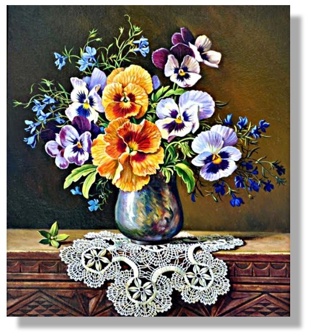Painting_Photo_'s tweet photo. ... Название причудливое - глазки
анютины. Действительно - глаза!
Их много. Даже взгляд поймать возможно.
Один - смеётся. На другом - слеза.
А третий смотрит строго и тревожно.
~  Мирошникова Ирина

Художник Александр Селытин https://t.co/myRZ7XJdMT