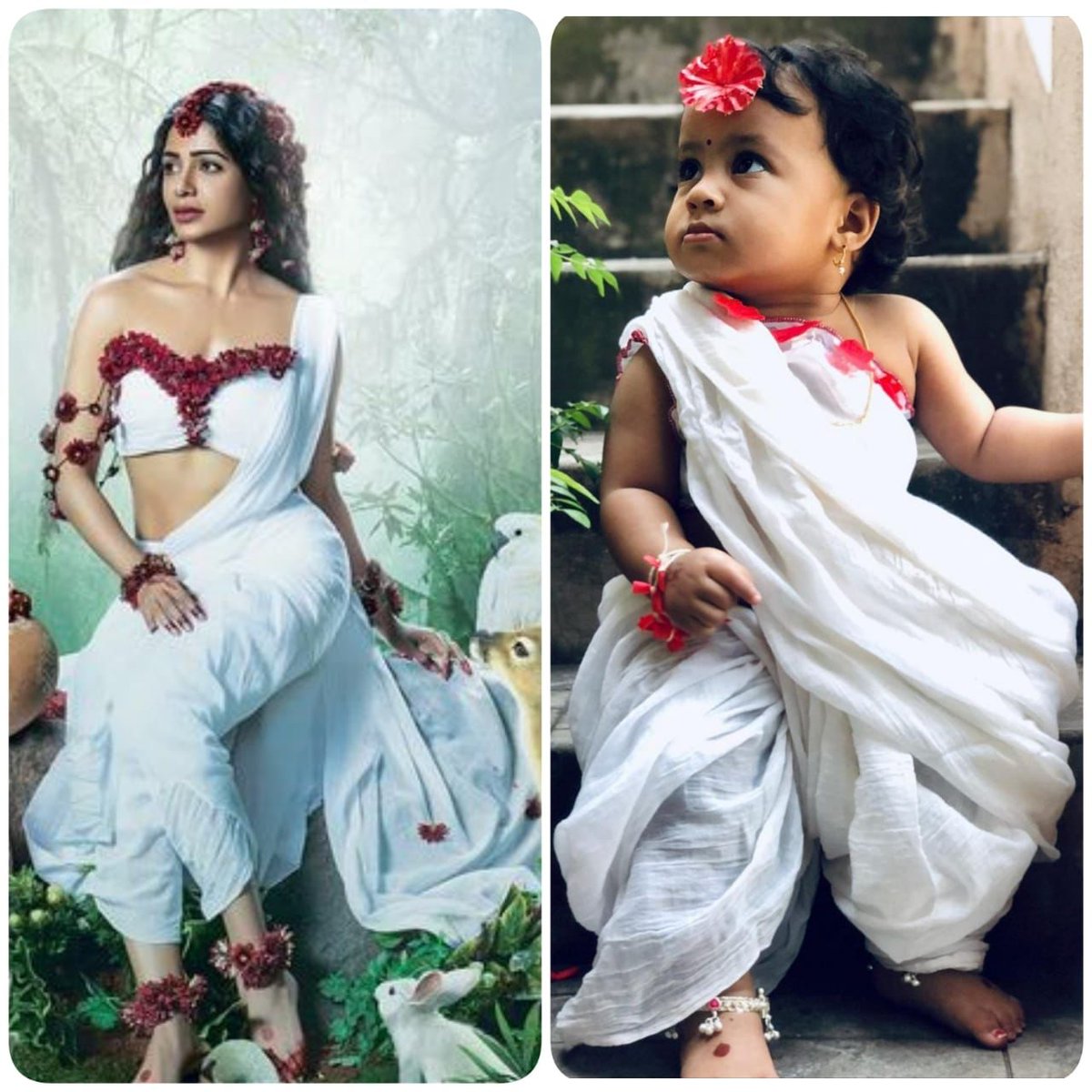 ImRavi4U's tweet photo. Twinning with @Samanthaprabhu2 Presenting our baby parnika as little Shakunthala😍🧚🏻‍♀️ @Gunasekhar1 #shakuntalam #teamshakuntalam 
https://t.co/PkU8wGEjzs https://t.co/Pn07evOSPg