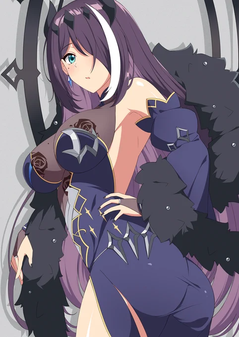 エピックセブンから悪役令嬢スキンのヴィヴィアン描きました#エピックセブン  #epicseven #イラスト 