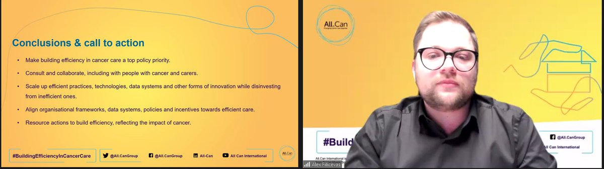 AllCanGroup's tweet photo. Our call to action📢
✅Make #BuildingEfficiencyInCancerCare a top policy priority
✅Consult & collaborate, incl. with patients & carers
✅Scale up efficient practices & innovations
✅Align all frameworks & actions towards efficient care
✅Resource actions to improve efficiency https://t.co/wxIAXUxg5R