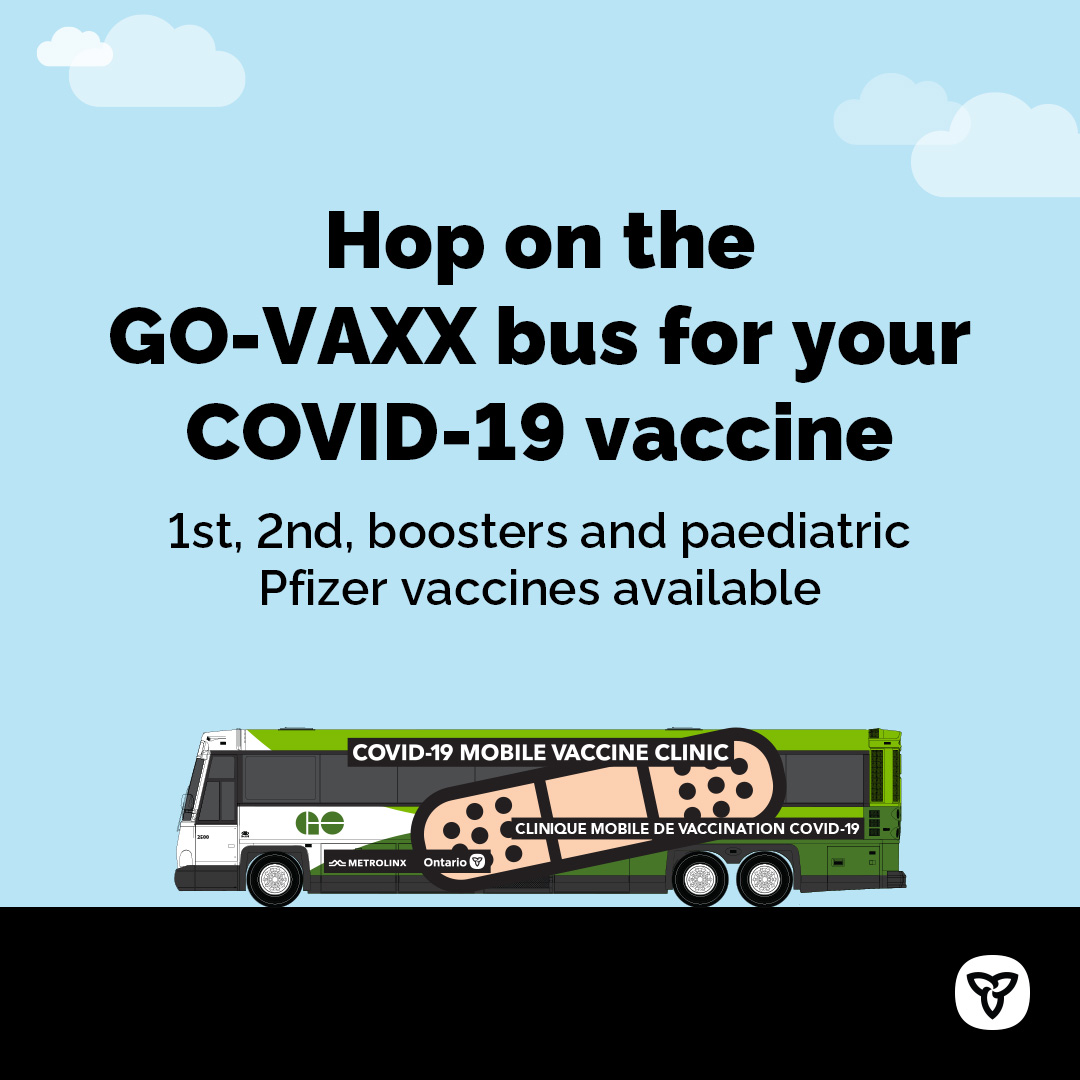 On Saturday, February 26 Appleby is hosting a GO-VAXX Mobile Bus Clinic on campus from 10 a.m. to 6 p.m. Please visit the provincial booking website covid-19.ontario.ca/book-vaccine or call the Provincial Vaccine Contact Centre at 1-833-943-3900 to register. #ApplebyCollege #GOVAXX (1/3)