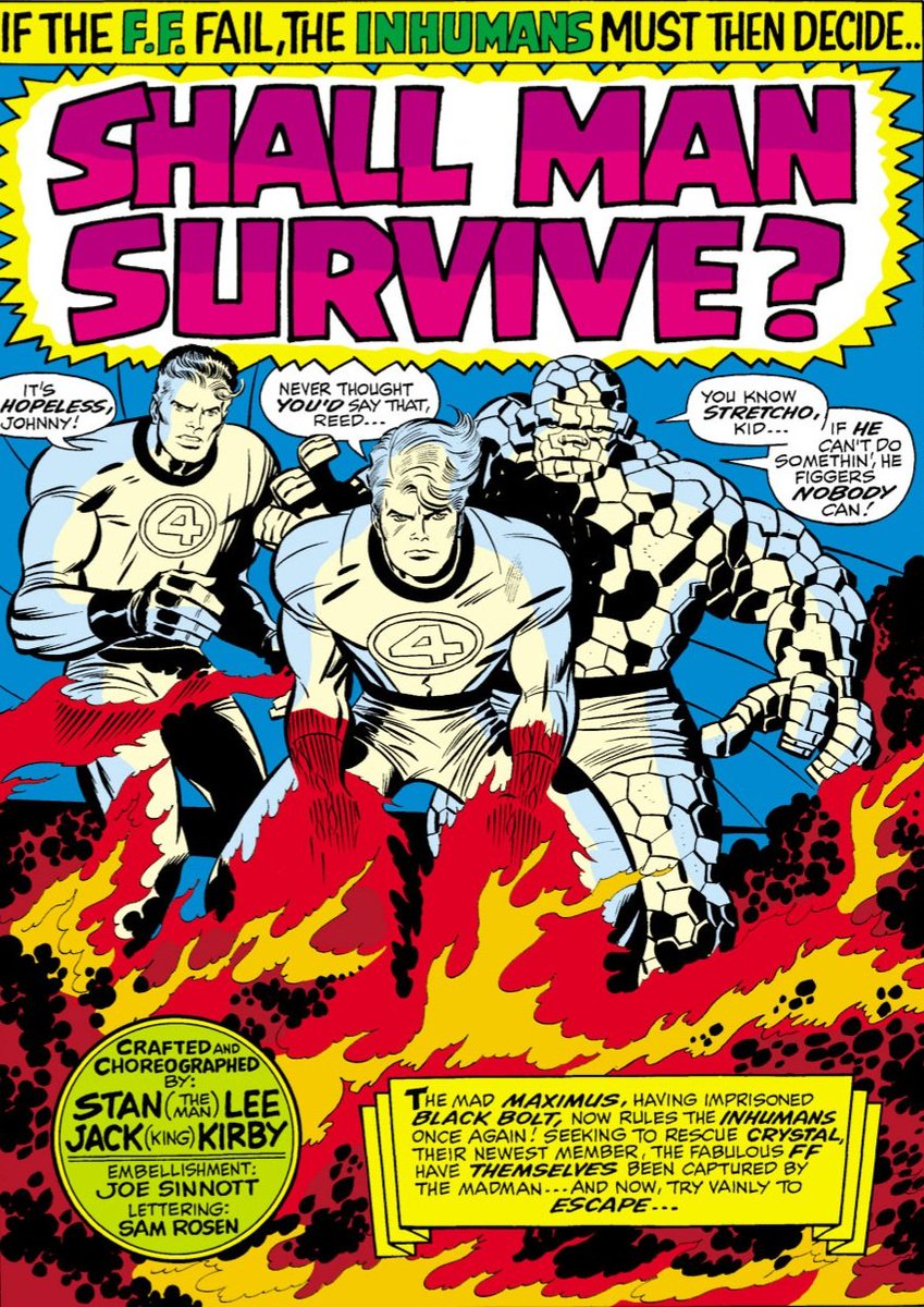 HFoh's tweet photo. Shall Man Survive?
The splash page from Fantastic Four # 83 by Jack Kirby & Joe Sinnott.
https://t.co/cjQlGA4zBy
#jackkirby #joesinnott #fantasticfour #inhumans #marvelcomics #comicbooks #splashpages
#thecosmiccomicbookbroadcast
#comicbookbroadcaster https://t.co/17DzKgRFgj