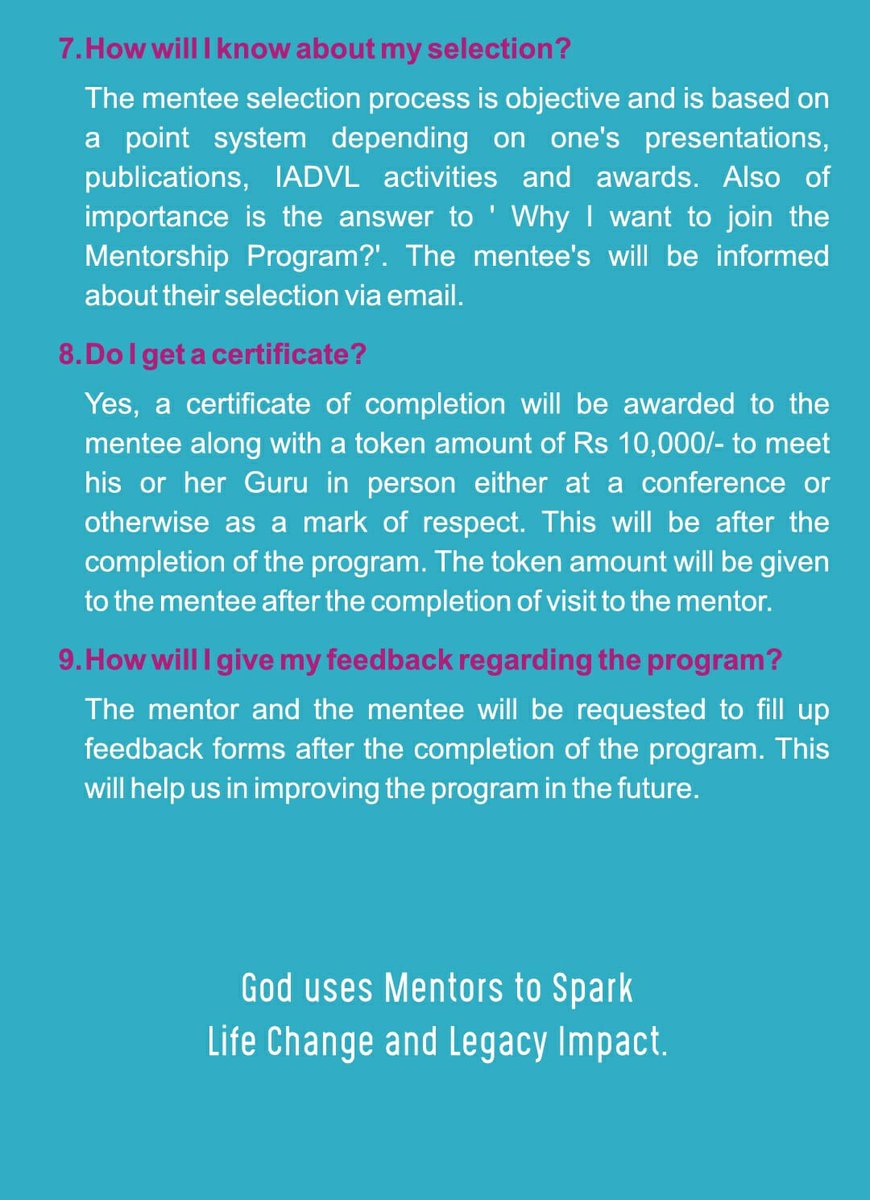 Dear IADVLites,

Thank you for your enthusiasm and support towards 'GURUDERMA : An IADVL Mentorship Program'.
We have been receiving many queries regarding this presidential project and have tried our best to answer the same in the 'Frequently Asked Questions (FAQ's)' document.
