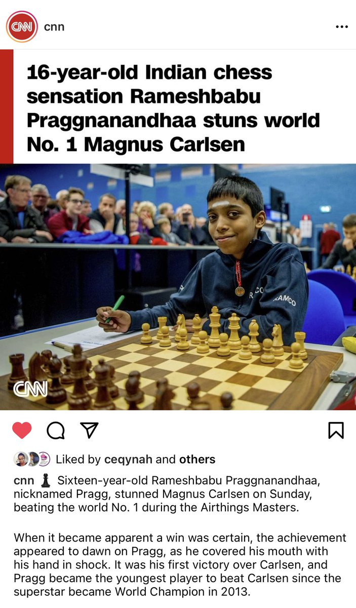 Rameshbabu Praggnanandhaa: 16-year-old Indian chess sensation stuns world  No. 1 Magnus Carlsen