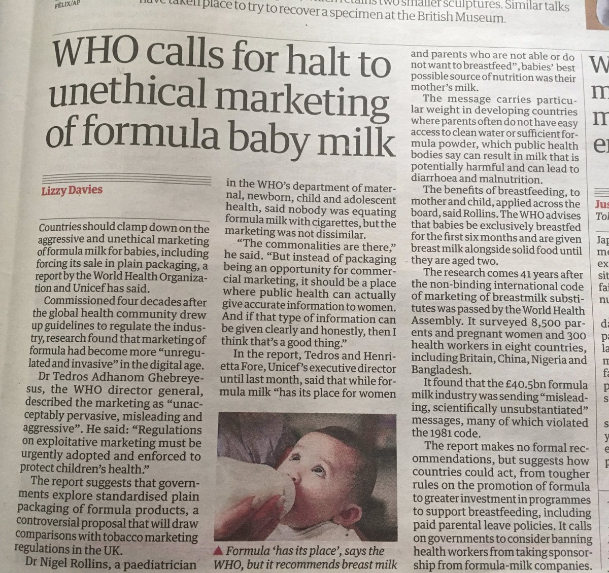 What the heck? Women have been campaigning about #BabyMilkFormula for over half a century now! WHO code was passed in 1981!?! Some of us have been boycotting nestle ever since for ignoring it. Capitalism is Evil. #SayNoToNestle #ZeroToleranceOfKitKat