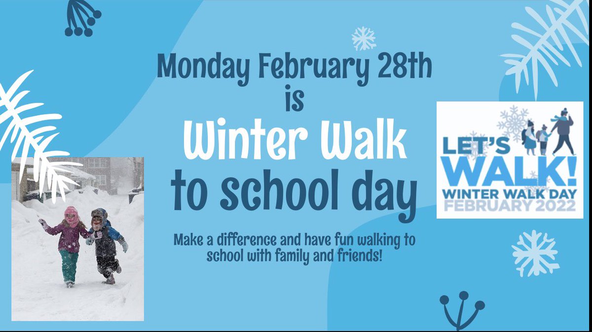 dpbrnrd_eco's tweet photo. ATTENTION ECO BEARS! 🐻🌎 Monday February 28 @StBernardDPCDSB will be celebrating #winterwalktoschoolday. Get your winter gear ready as we prepare to walk to school instead of driving. Join us in making more eco friendly decisions. https://t.co/8mDQy6Ge6R