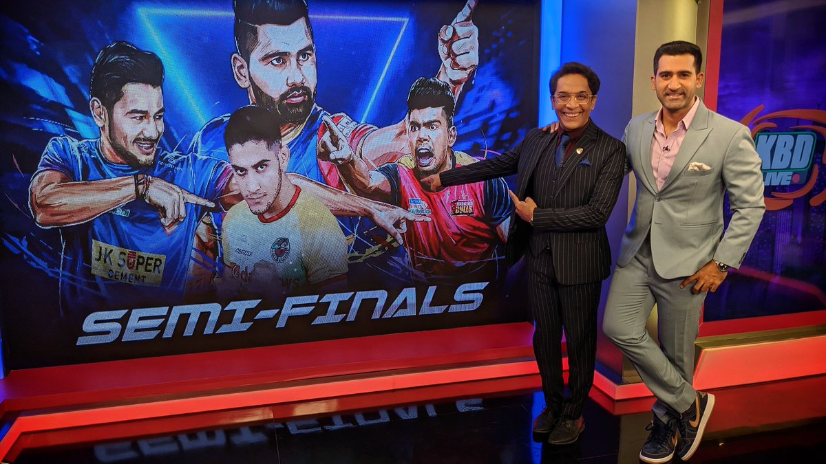 suhailchandhok's tweet photo. 4 teams...Only 2 go through to the @ProKabaddi Finale on the 25th!

Pardeep Narwal vs @PatnaPirates 

Pawan vs Naveen in a repeat of the last Semi-Final where @DabangDelhiKC beat @BengaluruBulls!

Join us Live on #KBDLive now &amp; then from the Commentary box🎙️🎧

#vivoProKabaddi https://t.co/f6ua7hbT4j