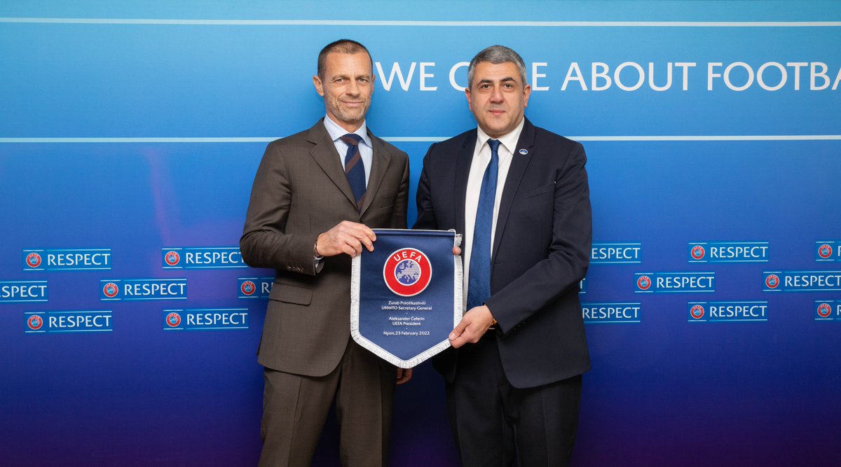 UNWTO's tweet photo. ✈⚽Tourism and football are natural partners.

They drive solidarity, diversity and social change.

UNWTO is thrilled to work w/ @UEFA to grow sports tourism across Europe - facilitating travel and promoting the opportunities for jobs and education.

🔗https://t.co/MFRR0L59ai https://t.co/cv5nfOiDur
