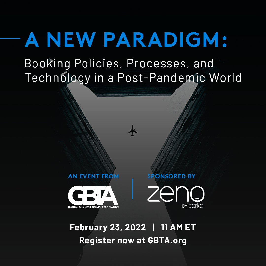 There’s still time to attend today’s <a href="/GlobalBTA/">GBTA</a> webinar sponsored by <a href="/zeno_travel/">Zeno Travel</a> by Serko. Register now and we’ll see you at 11 a.m. ET: hubs.li/Q014kxx40