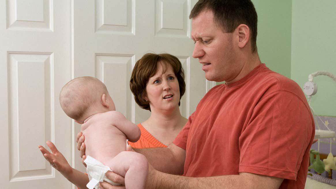 TheOnion's tweet photo. New Parents Freaked Out Upon Learning That Babies Can Live Up To 100 Years https://t.co/uIjAXaUsRY https://t.co/D7ED1OXmqj