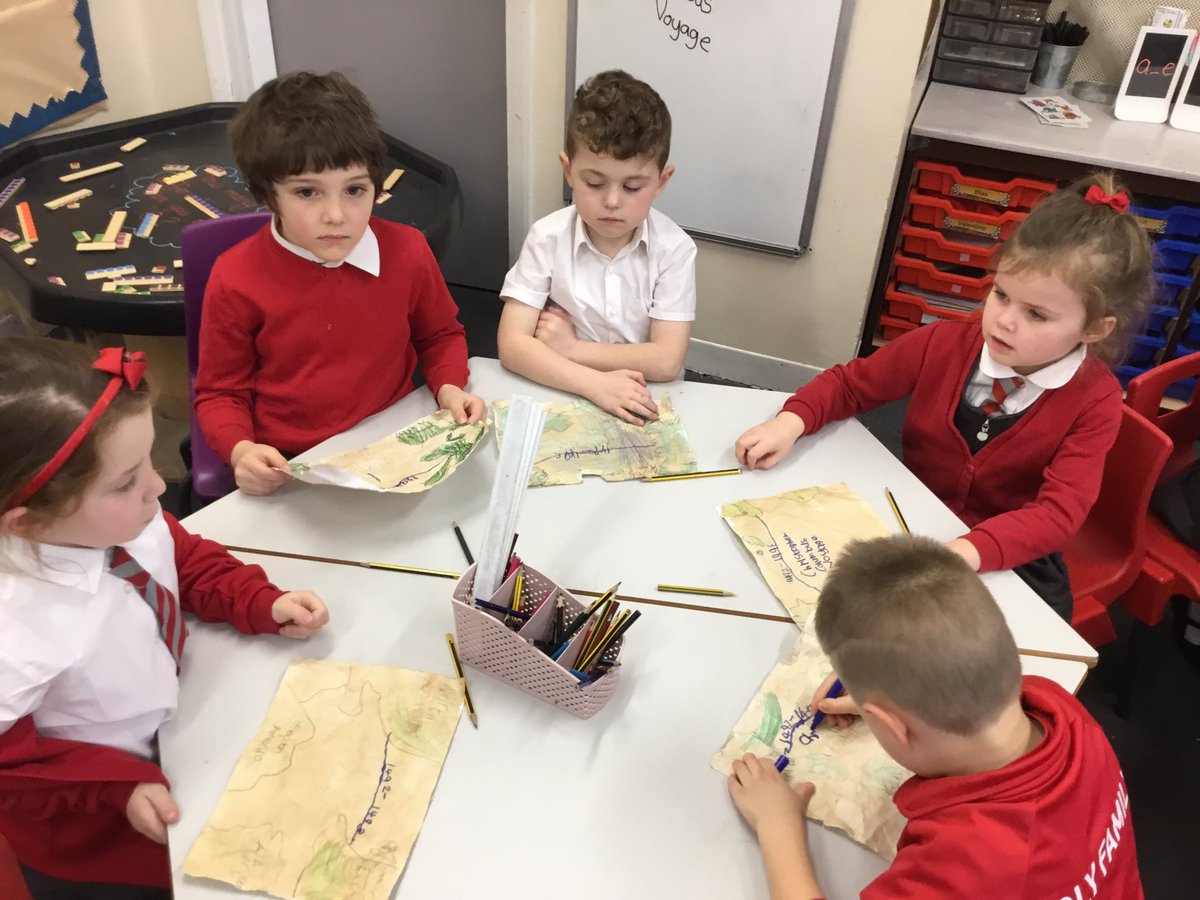 HolyFamilyRead's tweet photo. Year One have made fabulous maps of Christopher Columbus’s Voyage to the Americas 😀 https://t.co/oA6YV4FgVM