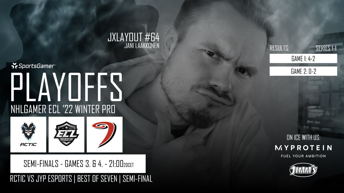 jeyshootsfi's tweet photo. 🥶 #RCTICNHL 🥶
What a wonderful show coming in three hours 🤩🥶
⏰ 21:00 🇫🇮
🆚 @JYP_Esports - Semi-Final
🏆 @SportsGamerGG ECL PRO
⏸ Series 1-1
📺 https://t.co/iiDILaU9tM
🥶 @RCTIC_NHL
#ECL22Winter
#kouvolanlakritsi
#MukanaWilhelm
#xbil
#esportsfi https://t.co/L3K9pIf82f