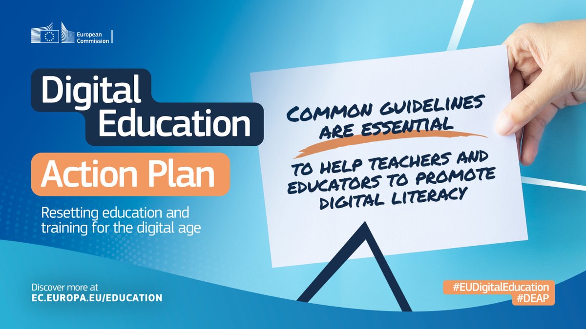 #DigitalLiteracy has never been as important as today! 

#Education and training have a crucial role in developing the digital skills of all citizens 🚀 How is #DEAP helping with this? Check it out via the link below! 👇 

🌐 education.ec.europa.eu/focus-topics/d…

#EUDigitalEducation