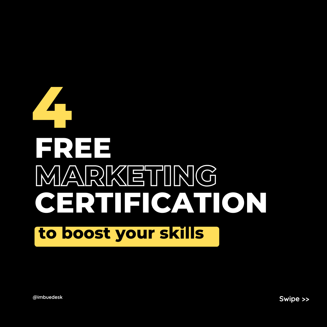 ImbueDesk's tweet photo. 4 free marketing certifications!
Check out the full post on Instagram.
https://t.co/l5HhFS9qLx
https://t.co/bXcvPq08EW
https://t.co/mucfJy9z79
#imbuedesk #harshdesigns #digitalmarketing #branding #digitalmarketingtips #socialmediamarketing #marketing #AffiliateMarketing https://t.co/Gu5wV4tlkb