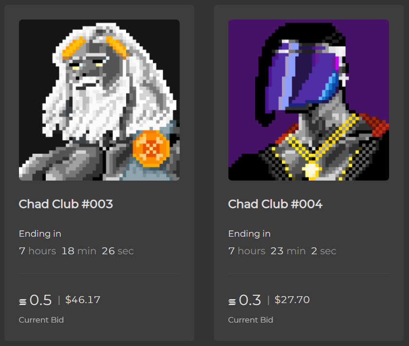 ChadClubNFT's tweet photo. ❗WOW THERE'S ONLY 7 HOURS LEFT?❗

Chad Club #003 - #004
Current Bid :
#003 - 0.5 ◎
#004 - 0.3 ◎
Tick Size : 0.1 ◎

Hurry up and get your own Chad 💪🔥: https://t.co/qjdqStO2q2

#NFT #NFTs #NFTCommunity #NFTCollection #Solana #SolanaNFTs #SOL #holaplex #ChadsTogetherStrong https://t.co/vkfGIyyq1n