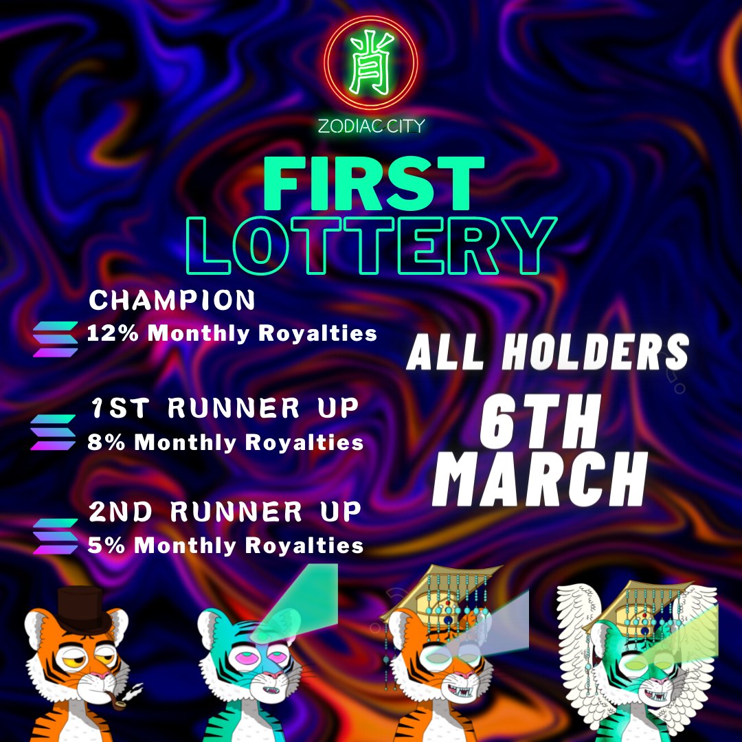 ZodiacCityIO's tweet photo. 🚨Everyone who holds a Zodiac City NFT will be automatically entered into our monthly lottery. 
📷We will be taking a snapshot of wallets sometime within the next couple of weeks, and only delisted NFTs will be eligible for entry.
#NFTs #NFTCommunity #Solana #NFTCollection #RT https://t.co/CA1VfSXB9d