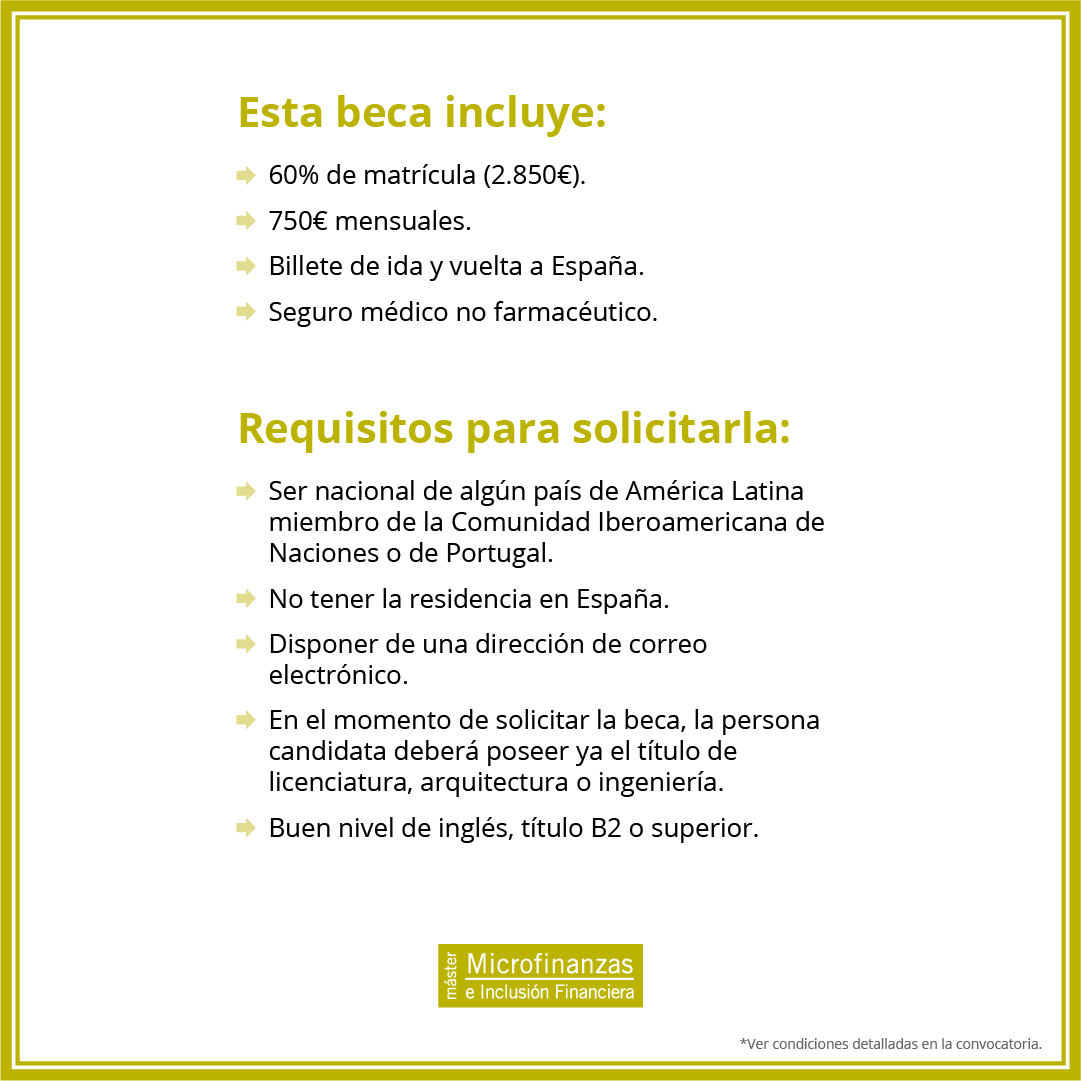 MicrocreditoUAM's tweet photo. 🗣 Ultimas semanas!! #Becas de @Red_Carolina para estudiantes de #Latinoamérica que quieran cursar nuestro máster en #microfinanzas e #InclusiónFinanciera.
Convocatoria: https://t.co/nhn8zRzNGe
#MMeIF #MasterMicrofinanzasUAM #fintech #microcredito #UAM https://t.co/YXZaNaZdAQ