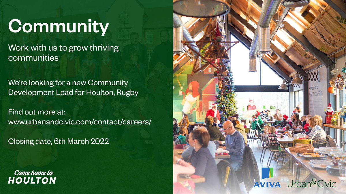 Exciting opportunity to join the communities team at Houlton as Community Development Lead!

Working collaboratively with the community, the role will be a mix of events, communications, participation &amp; supporting governance.

For more information, visit:
urbanandcivic.com/application/fi…