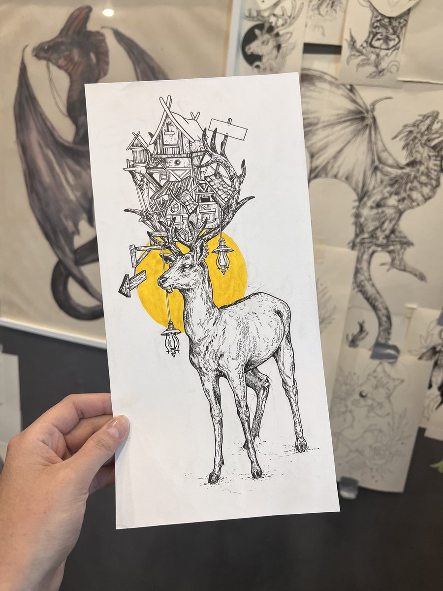dakabriz's tweet photo. I found my very old picture.  The deer now lives in another family.
#NFTartist #nftart https://t.co/y8CuyIAVOL
