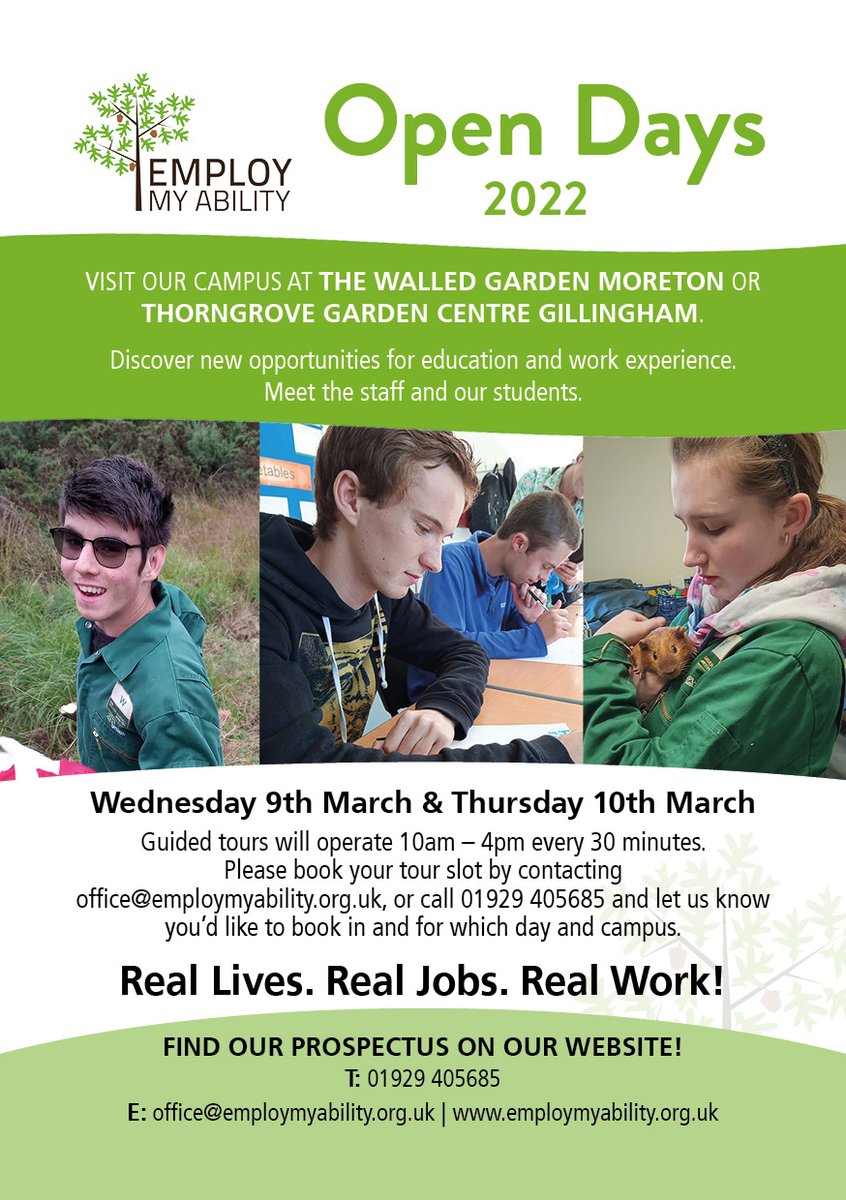 Book now for a guided tour on one of our Open Days in March!

Discover new opportunities for education and work experience at our two unique campuses in Moreton, near Dorchester and Gillingham, North Dorset.

#Dorset #education #SEND #SEN