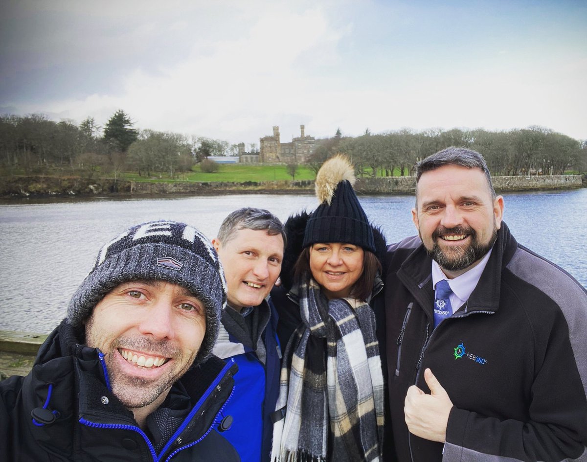 DerekPluto's tweet image. A beautiful (4 seasons in one) morning spent with these lovely friends @DemusTV Getting to show off @heb360 and catch up on some yarns and craic 💚 Tha e math agus math dhut 😁 #craic #filming #worknotwork #heb360