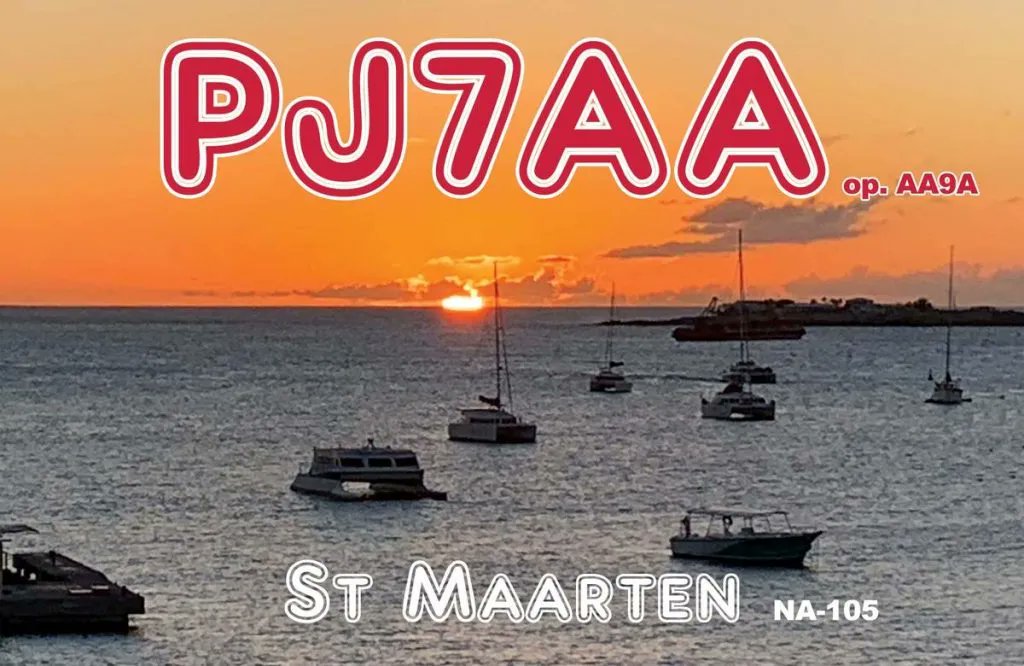 DX: Sint Maarten - PJ7AA
Feb 26 to Mar 26 2022 QRV on 80m-10m, CW SSB FT8. Participation in the ARRL DX SSB contest (March 5-6)
bit.ly/3JNSSkB
#HamRadio #AmateurRadio #Hamr #HamRadioSoftware #HamRadioDeluxe #SpreadTheWord