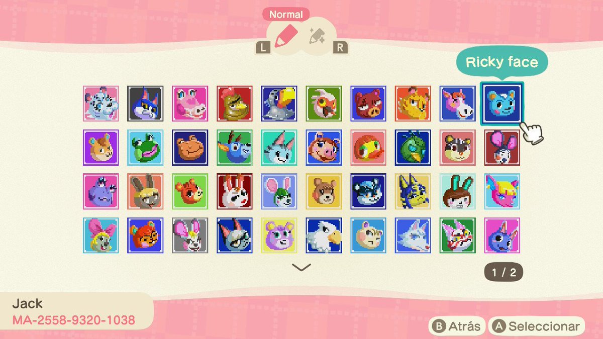 ElvisJack69's tweet photo. Other 3 patterns of villagers faces, I made 87 of 413 in total X'D
#AnimalCrossingNewHorizons #animalcrossing #acnh #どうぶつの森 #NintendoSwitch #animalcrossingpatterns #AnimalCrossingDesigns #pixelart #あつまれどうぶつの森 #あつ森 https://t.co/zn6OGC5Klc