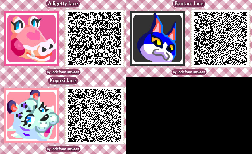 ElvisJack69's tweet photo. Other 3 patterns of villagers faces, I made 87 of 413 in total X'D
#AnimalCrossingNewHorizons #animalcrossing #acnh #どうぶつの森 #NintendoSwitch #animalcrossingpatterns #AnimalCrossingDesigns #pixelart #あつまれどうぶつの森 #あつ森 https://t.co/zn6OGC5Klc