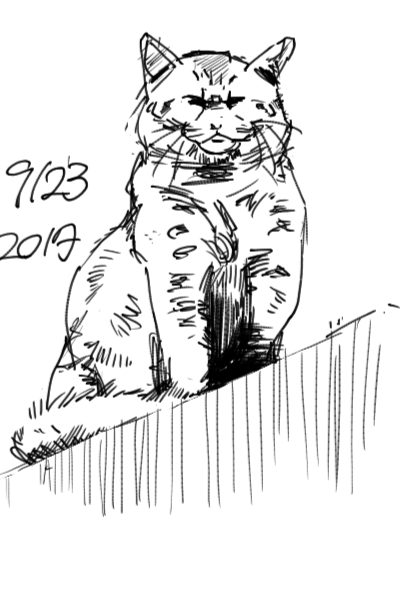 日本で2月22日は猫の日だったそうなので
比較的真面目に描いたのを集めてみました 