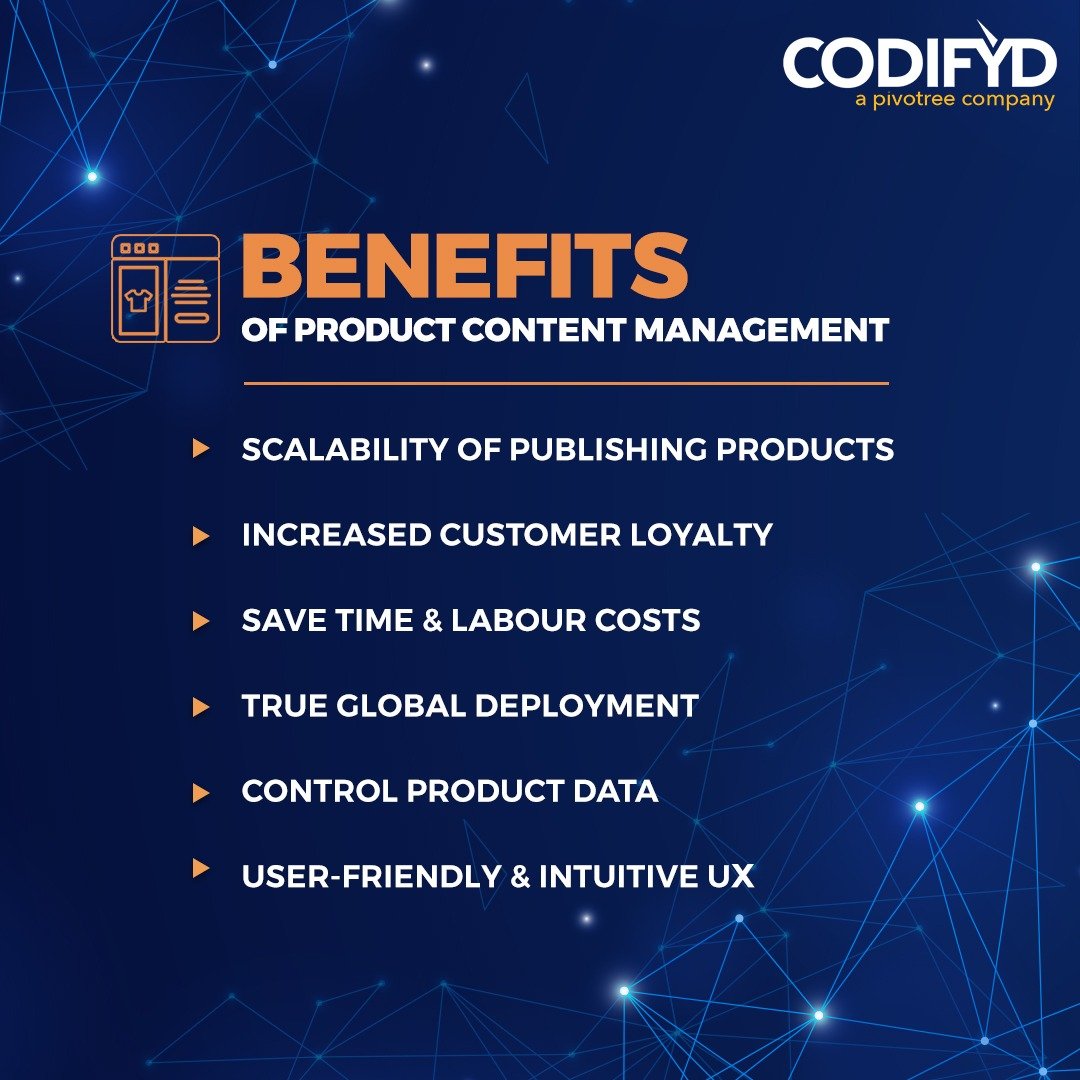Codifyd's tweet photo. Product Content Management is a tool that will help you scale up your #business only with the right team to back it up.
Schedule an Introduction: https://t.co/IihkT2Bja7 

#Codifyd #InfinitePossibilities #productcontentmanagement #DigitalSolution https://t.co/6Svxh7FD62