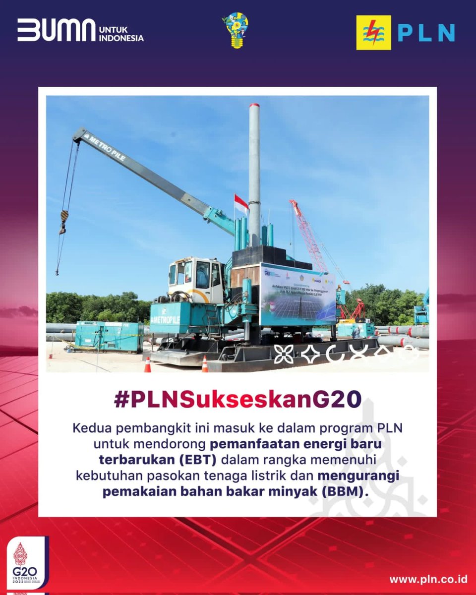danieltompull's tweet photo. Kesuksesan penyelenggaraan G20 Indonesia akan menjadi bukti keandalan listrik PLN dalam mendukung kegiatan berstandar dunia. Oleh karena itu, PLN harus melakukan persiapan yang matang 
#PLNTerangiG20 #PLNSukseskanG20 #G20Indonesia #PLNSupportG20Indonesia #PLN #G20 https://t.co/PjT1iUXzJU