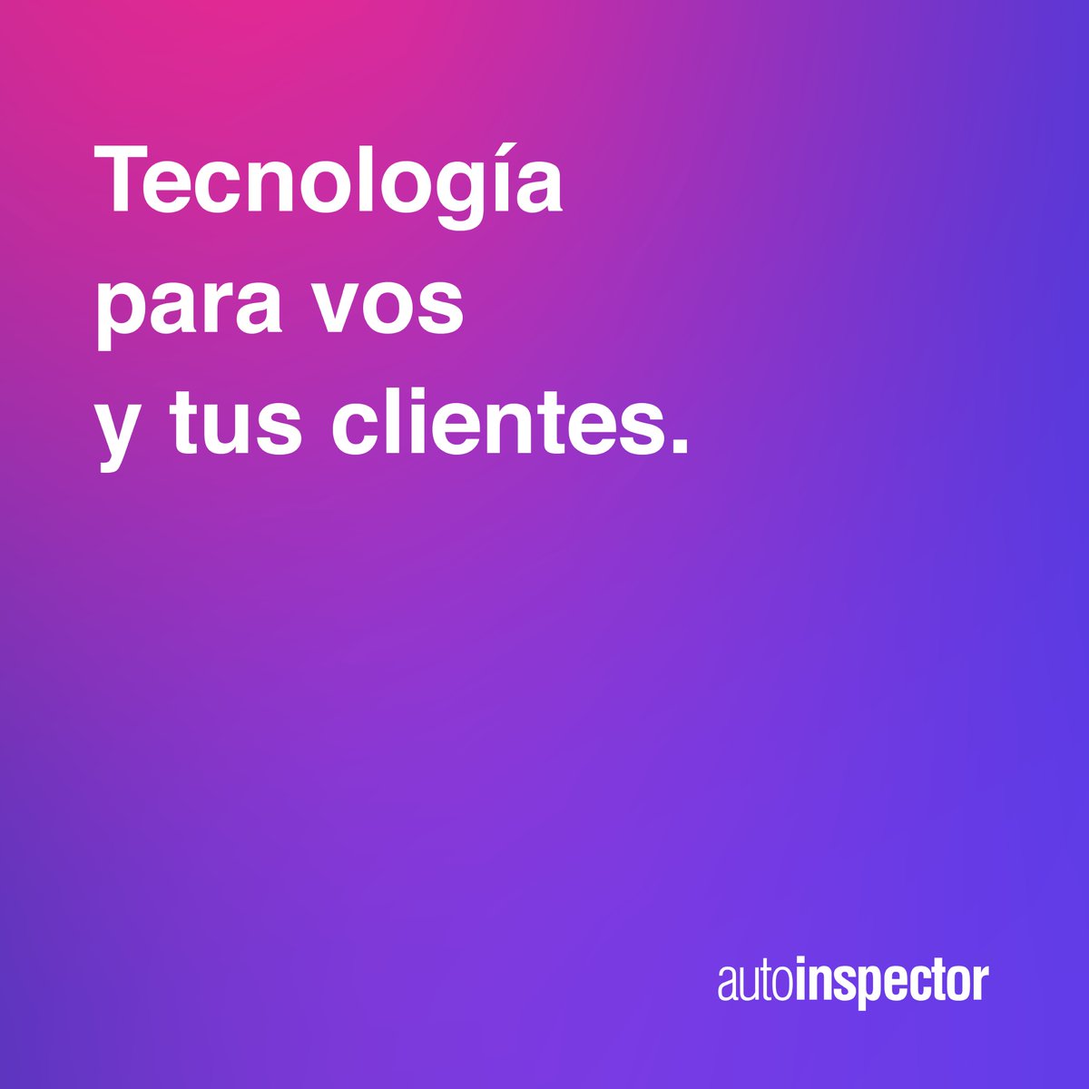 autoinspectorok's tweet photo. Autoinspector. Tecnología para vos y tus clientes. https://t.co/hTBulq6q3r