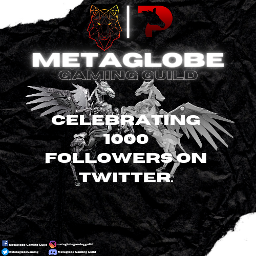 MetaglobeGaming's tweet photo. CONGRATULATIONS FOR REACHING 1000+ FOLLOWERS!!

More giveaways #PegaxyScholarships  soon! So stay tuned <3

Like and RT.
Join our guild https://t.co/njJRctW4iB https://t.co/78XKQmnoDK