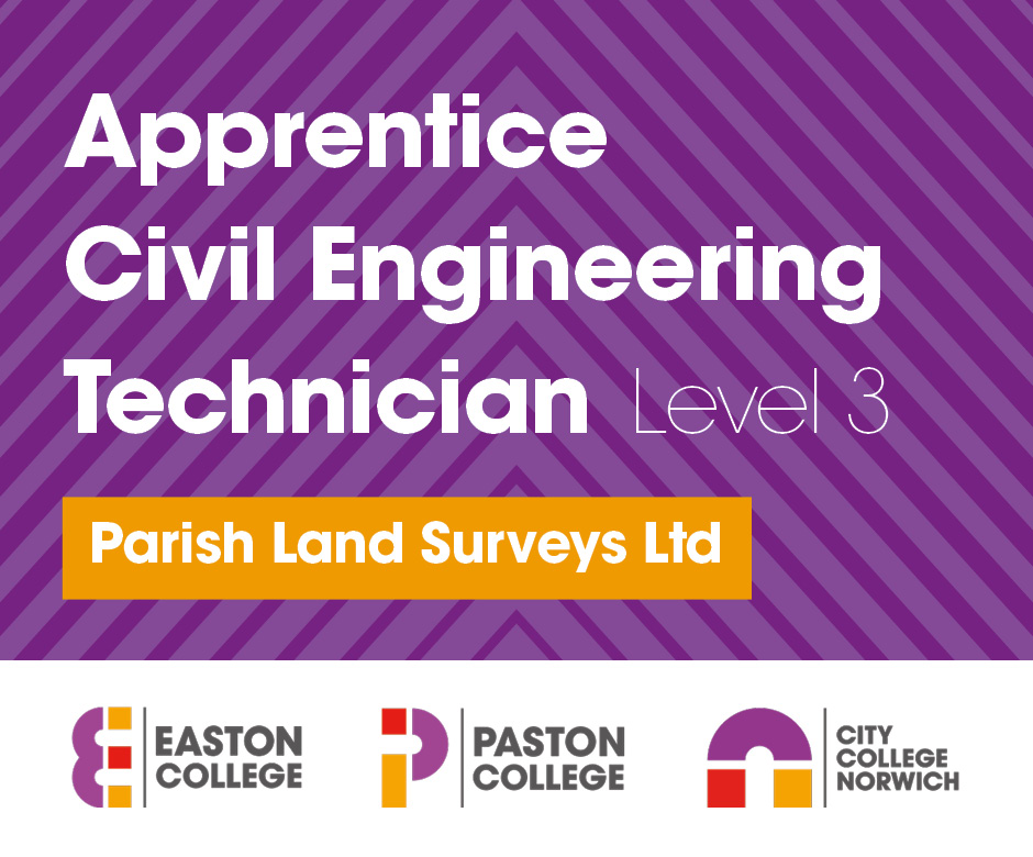 Parish Land Surveys Ltd are looking to recruit an Apprentice Civil Engineering Technician!

You will shadow one of their surveyors and learn how to undertake and complete their surveys. 

Closing date: 27/02/22

📲 Apply online now: ow.ly/ulMY50HSwSE