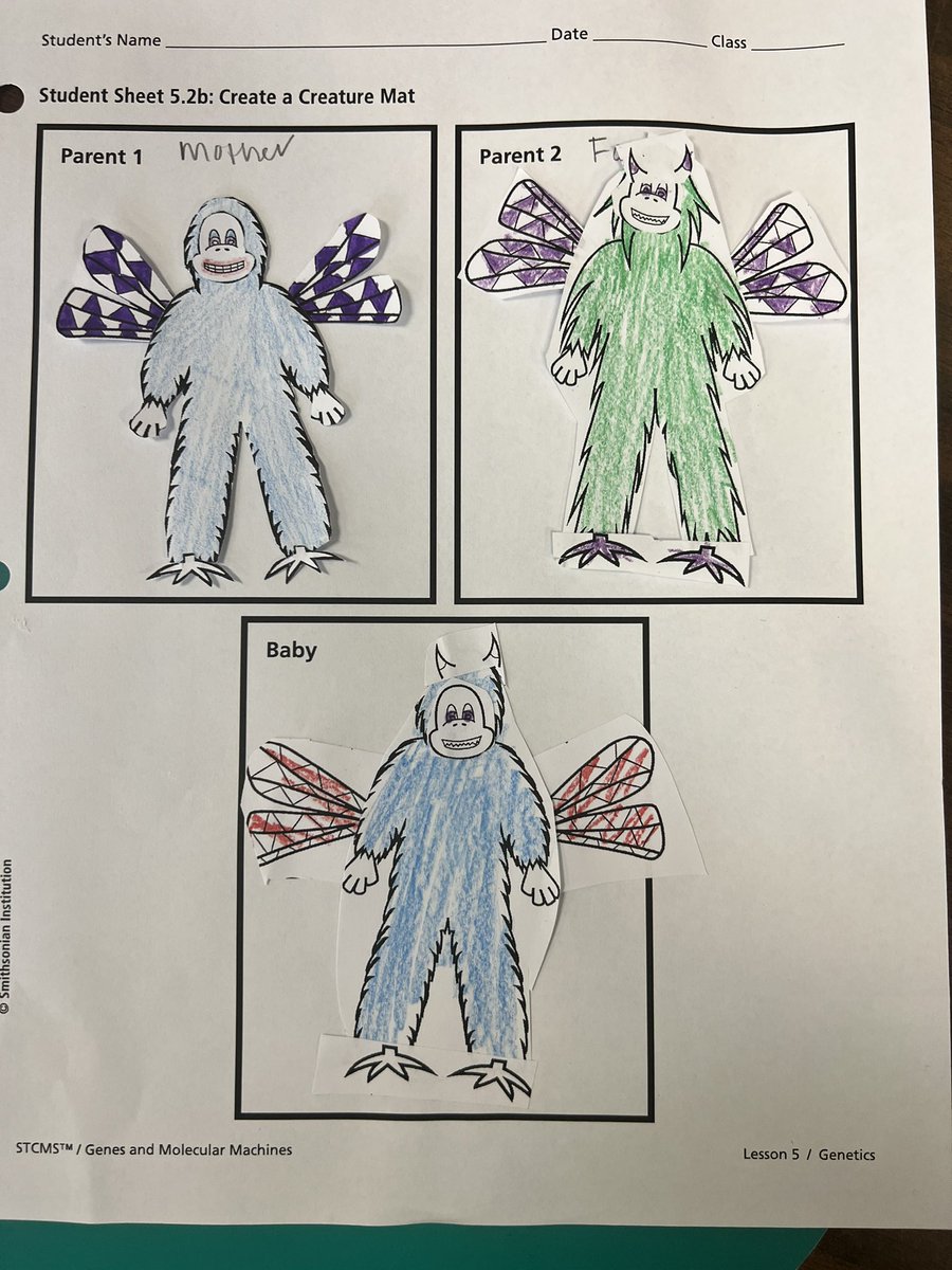 The baby monsters have been delivered in @mrs_levinson class #stswarriors