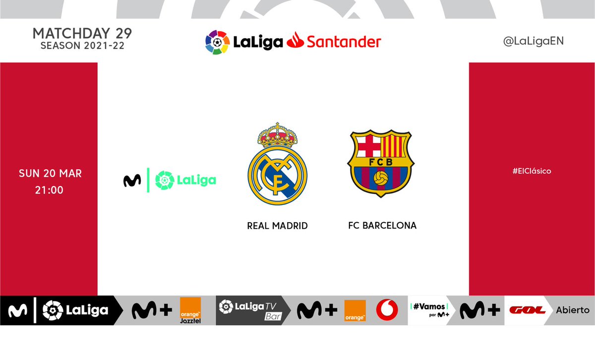 basilmajeed8's tweet photo. Real Madrid - Barcelona will be played on Sunday, 20 March at 21:00 CET at Santiago Bernabeu. #RealMadrid #Barca #HalaMadrid #ElClasico https://t.co/9cyjAVj0sZ