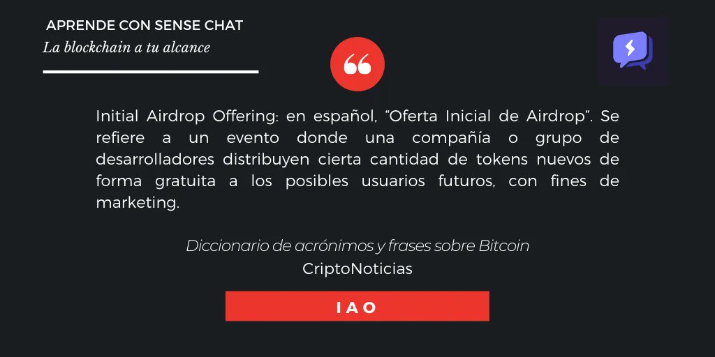 yoditarzk's tweet photo. ¡Aprende con @SenseChat: la blockchain a tu alcance!
¿Qué es IAO?
Visita: https://t.co/n9M30sqczn
#makesense #sensetoken $SENSE https://t.co/It4t61AeAz