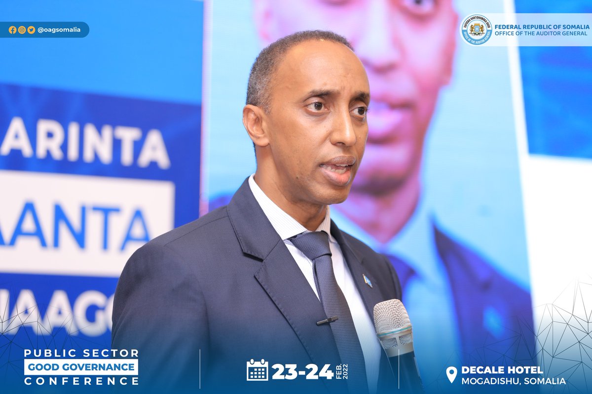 oagsomalia's tweet photo. OAGS concluded phase one of the Public Sector Good Governance Conference attended by the management of the Government Ministries, Departments, and Agencies (MDAs). 

Representatives from the Private Sector, Academia, and CSOs are expected to join tomorrow’s sessions in phase two. https://t.co/yuqc2WUsAz
